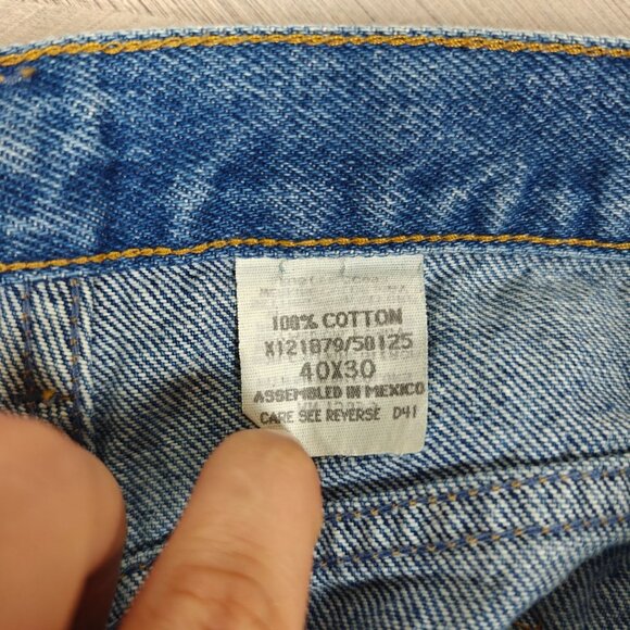 Sears Roebucks Vintage Jeans 40x30 Men's Blue Denim 100% Cotton Straight Leg NEW - Picture 4 of 8